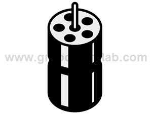 ADAPTADOR PARA MICRO LITRO 12 x 1,5/2 ml (PRETO)